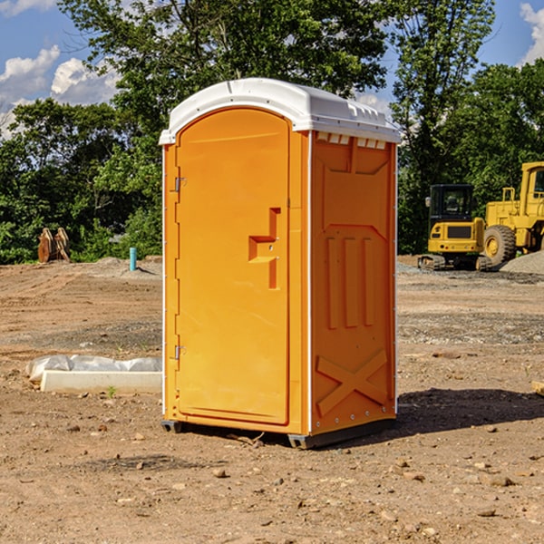 how often are the portable restrooms cleaned and serviced during a rental period in Brices Creek NC